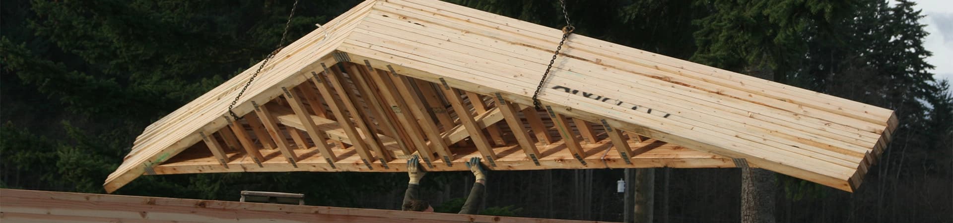 Trusses and panels ready for delivery